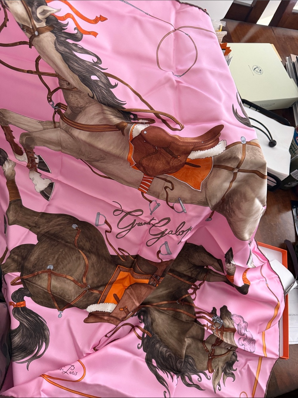 Hermes Grand Galop Scarf 🧣 - Picture 4 of 10